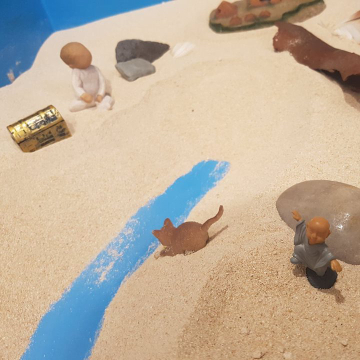 Photo of sand play scene